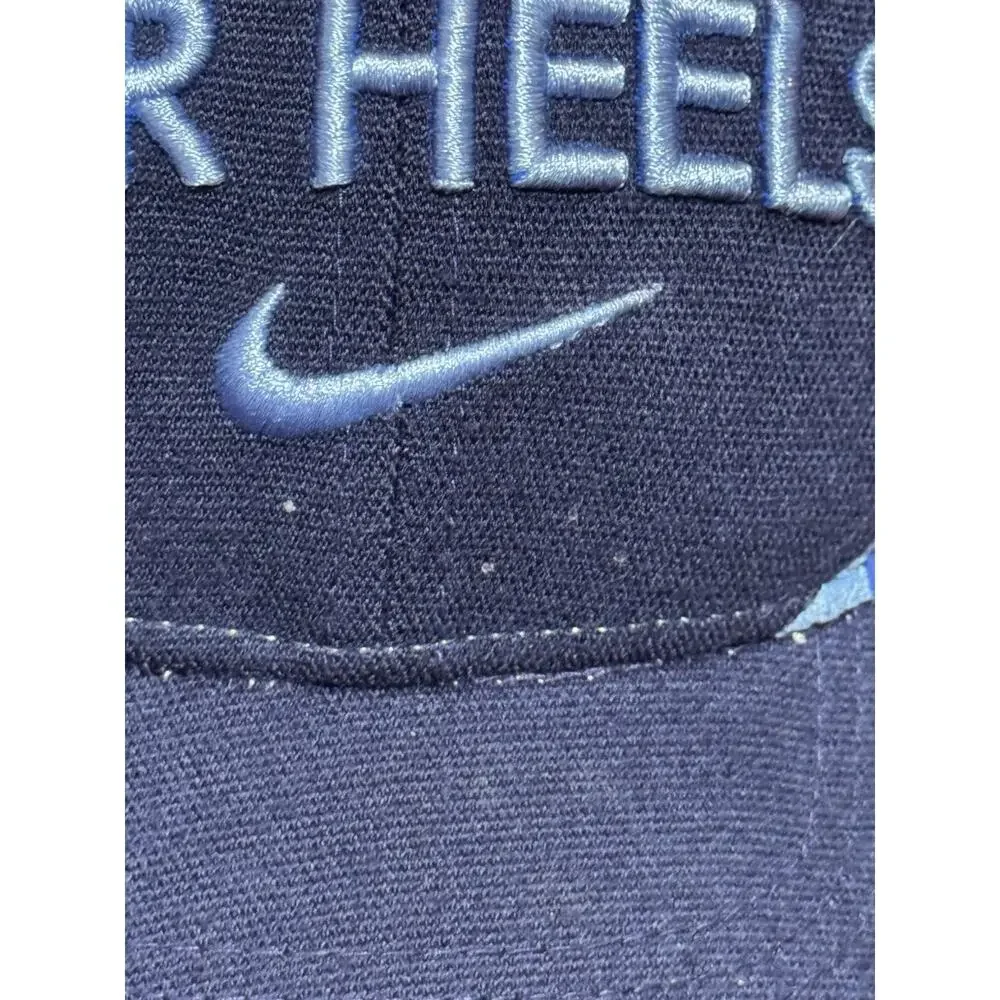 VTG Nike UNC Tarheels Hat Cap Flexfit Blue 90s Y2K North Carolina